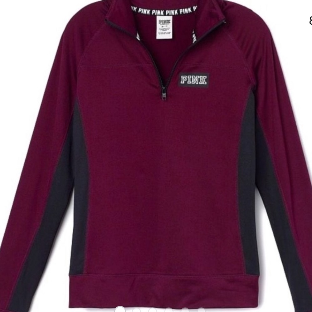 VS PINK Ultimate Maroon Half Zip